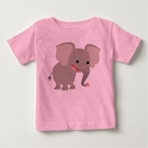 T-shirt bébé Eléphant Cartoon Laughant