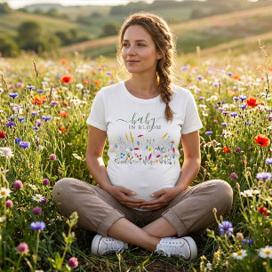 T-shirt Bébé en fleurs Baby Shower Prairie fleurie