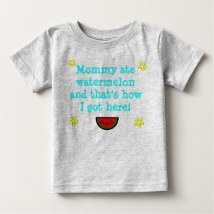 T-shirt bébé en pastèque maman à la mangue