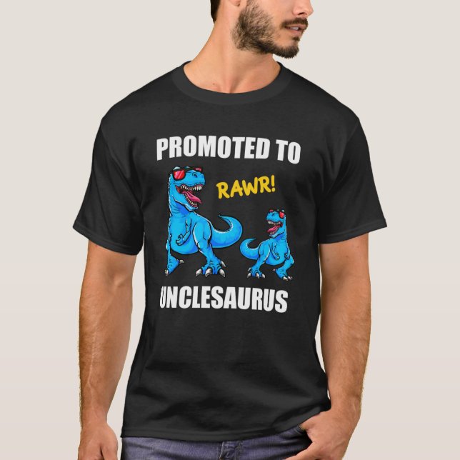 T-shirt Bébé Faire-part Promu À Unclesaurus Nouveau Unc (Devant)