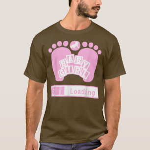 T-shirt Bébé Fille Chargement, Grossesse Geek, Révélation