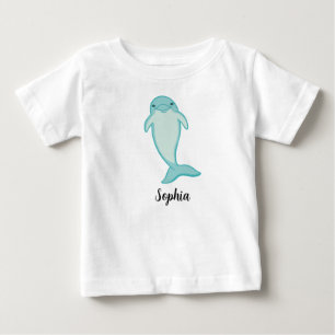T-shirt bébé fille dauphin personnalisées