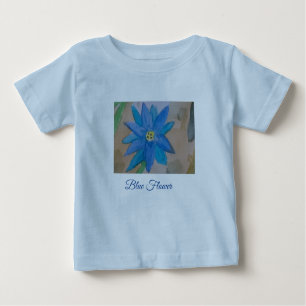 T-shirt Bébé Fleur Bleue