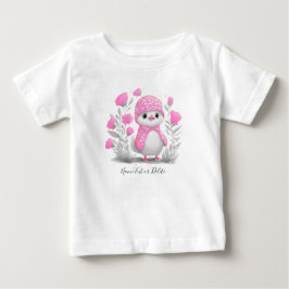 T-Shirt Bébé Fleur Rose Canard Aquarelle