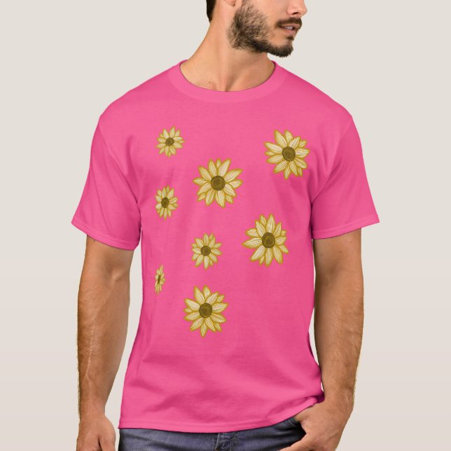 T-shirt Bébé Fleurs de soleil jaunes (Devant)