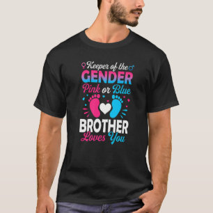 T-shirt Bébé Genre Révéler Douche Rose Ou Bleu Frère Lov