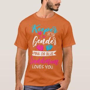 T-shirt Bébé Genre Révéler Douche Rose Ou Bleu Grand-Mère 