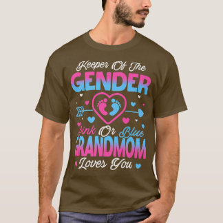 T-shirt Bébé Genre Révéler Douche Rose Ou Bleu Grand-Mère 