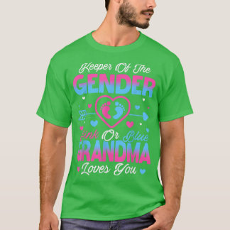 T-shirt Bébé Genre Révéler Douche Rose Ou Bleu Grand-mère
