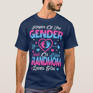 T-shirt Bébé Genre Révéler Douche Rose Ou Bleu Grand-Mère