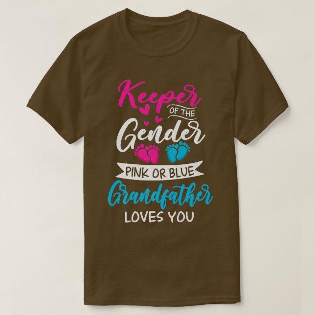 T-shirt Bébé Genre Révéler Douche Rose Ou Bleu Grand-Père (Design devant)