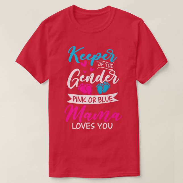 T-shirt Bébé Genre Révéler Douche Rose Ou Bleu Maman Aime (Design devant)