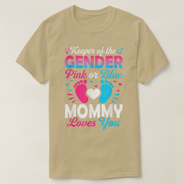 T-shirt Bébé Genre Révéler Douche Rose Ou Bleu Maman Amour (Design devant)