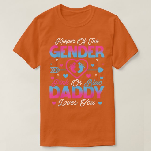 T-shirt Bébé Genre Révéler Douche Rose Ou Bleu Papa Aime (Design devant)