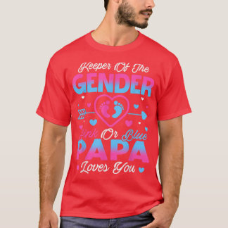 T-shirt Bébé Genre Révéler Douche Rose Ou Bleu Papa aime