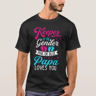 T-shirt Bébé Genre Révéler Douche Rose Ou Bleu Papa aime