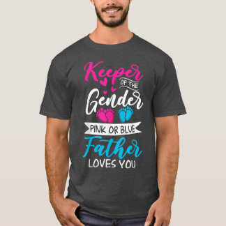 T-shirt Bébé Genre Révéler Douche Rose Ou Bleu Père Amour
