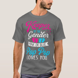 T-shirt Bébé Genre Révéler Douche Rose Ou Bleu Pop Pop Lov