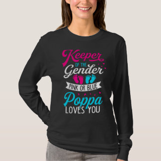 T-shirt Bébé Genre Révéler Douche Rose Ou Bleu Poppa Aime