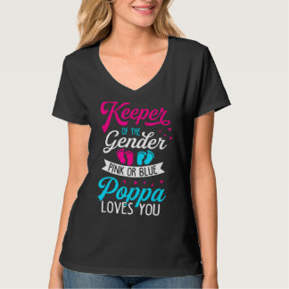 T-shirt Bébé Genre Révéler Douche Rose Ou Bleu Poppa Aime