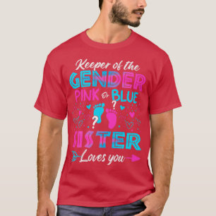 T-shirt Bébé Genre Révéler Douche Rose Ou Bleu Soeur Amour