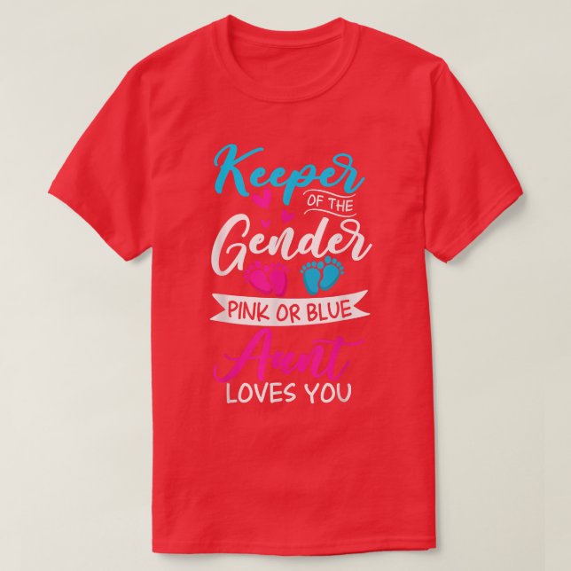 T-shirt Bébé Genre Révéler Douche Rose Ou Bleu Tante Amour (Design devant)
