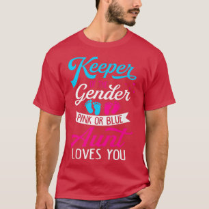 T-shirt Bébé Genre Révéler Douche Rose Ou Bleu Tante Amour