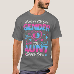 T-shirt Bébé Genre Révéler Douche Rose Ou Bleu Tante Amour