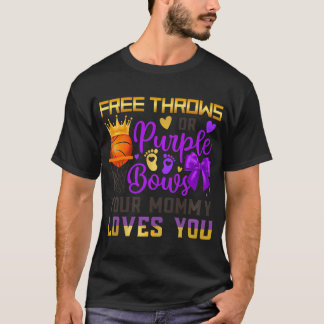 T-shirt Bébé Genre Révéler Jeu Libre Ou Purple Bows Momm