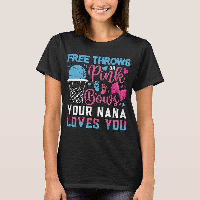 T-shirt Bébé Genre Révéler Libre Jeu ou Bows Rose Nana (Devant)