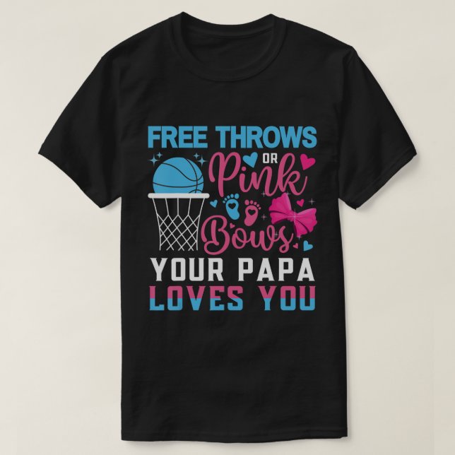 T-shirt Bébé Genre Révéler Libre Jeu ou Vaches Roses Papa  (Design devant)