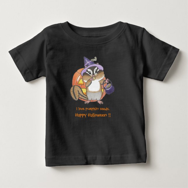 T-shirt bébé Halloween Chipmunk (écureuil) (Devant)