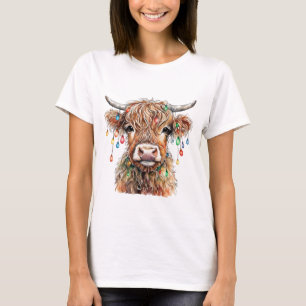 T-shirt Bébé Highland Vache Noël