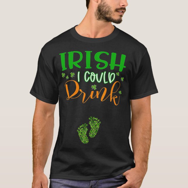 T-shirt Bébé Irlandais Je Pourrais Boire St patrick Grosse (Devant)