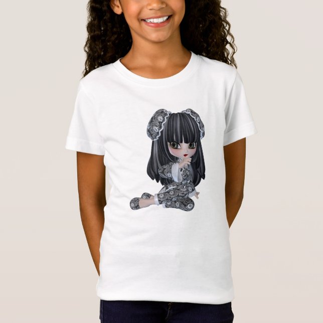 T-Shirt Bébé japonais de fille - poupée (Devant)