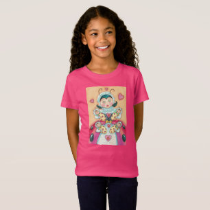 T-Shirt Bébé Ladybugs Famille FILLE T CHEMISE rose