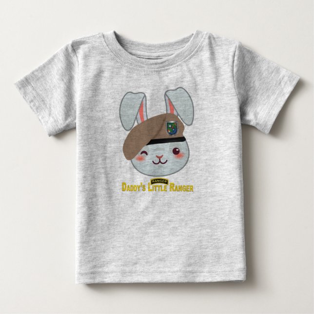 T-shirt bébé "Le lapin du petit Ranger de papa" (Devant)