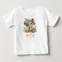 T-Shirt Bébé Lion Bohème pour 1er Anniversaire Wil
