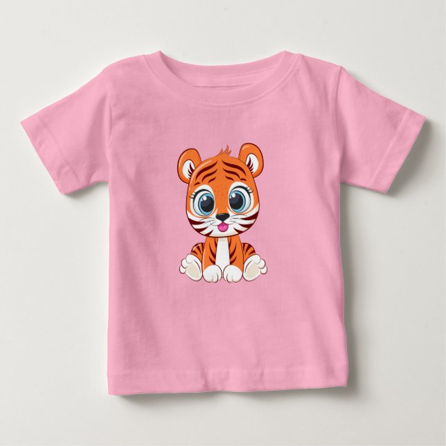 T-shirt bébé Lion mignon (Devant)