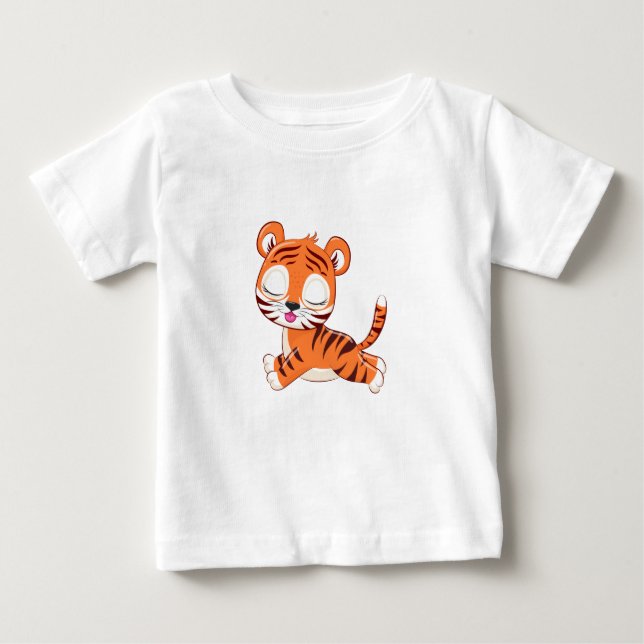 T-shirt bébé Lion mignon (Devant)