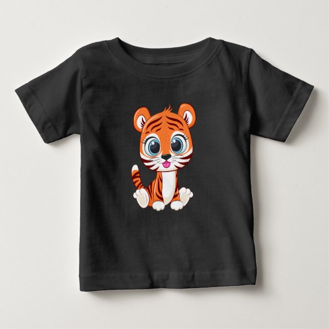 T-shirt bébé Lion mignon (Devant)