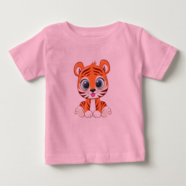 T-shirt bébé Lion mignon (Devant)
