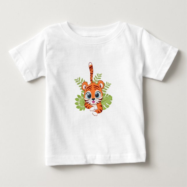 T-shirt bébé Lion mignon (Devant)