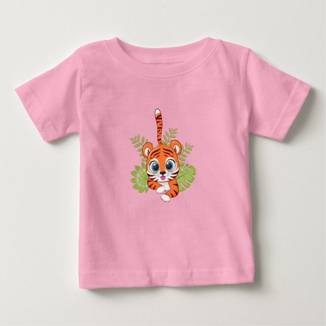 T-shirt bébé Lion mignon (Devant)