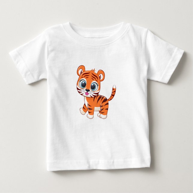 T-shirt bébé Lion mignon (Devant)
