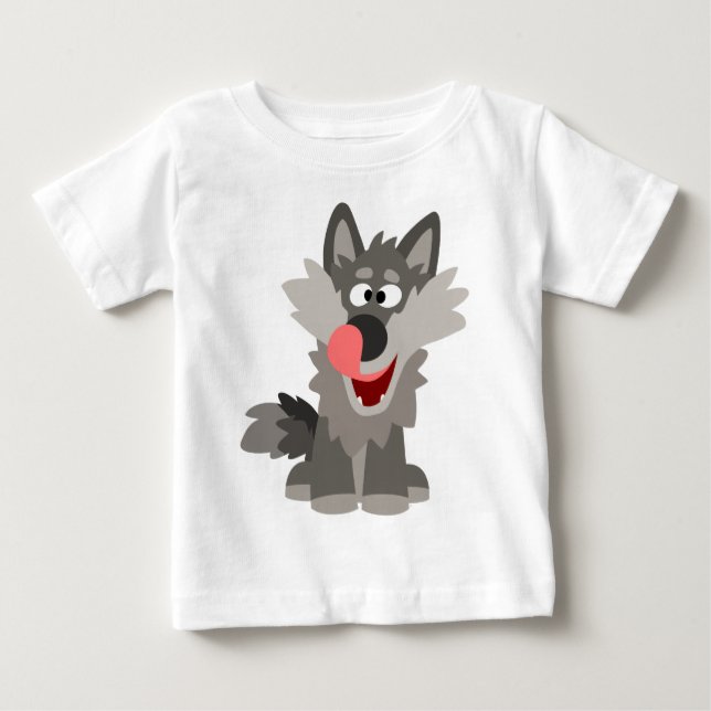 T-shirt bébé loup de loup soyeux mou (Devant)