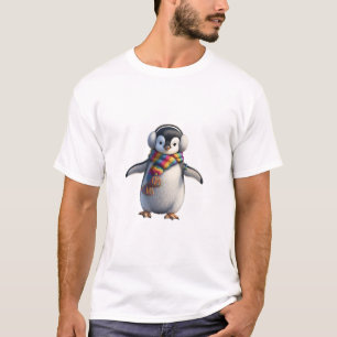 T-shirt Bébé manchot adorable en tenue d'hiver