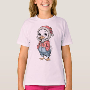 T-shirt Bébé mignon Canard Fleurs Jean Jumpsuit pour enfan