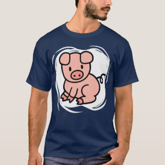 T-shirt Bébé mignon Cochon I Cartoon Cochon I Cute Cochon 