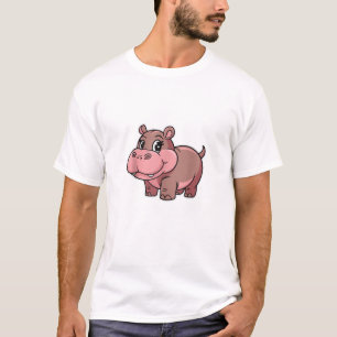 T-shirt Bébé mignon Hippo Moo Deng Débardeur_1